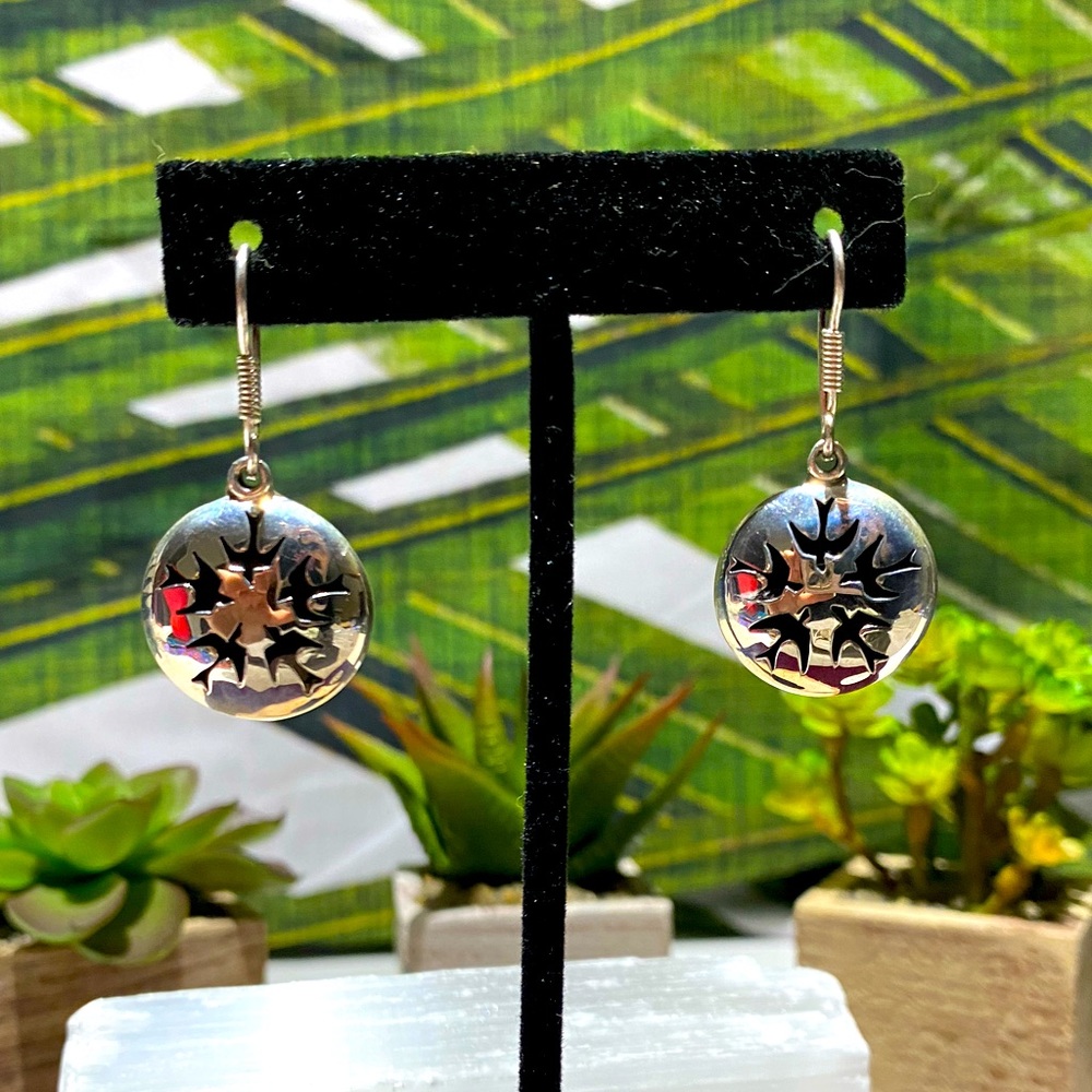 Vintage Mexico 3D Dove Earrings 🕊 ✨